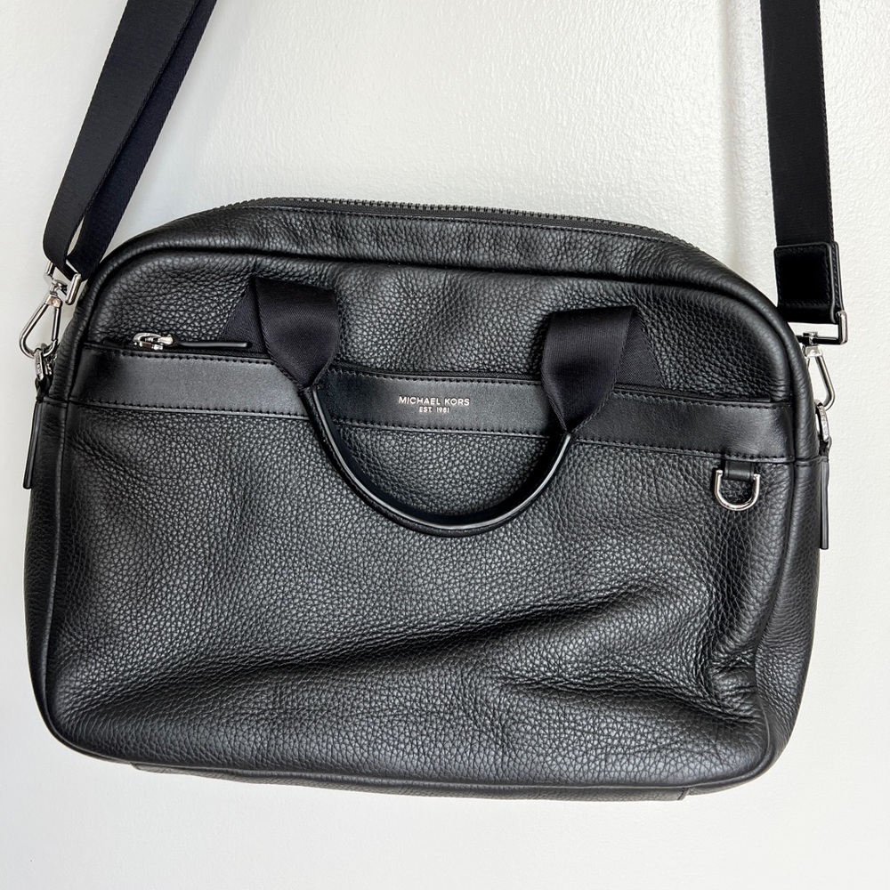 Michael Kors Men's Greyson Slim Leather Briefcase